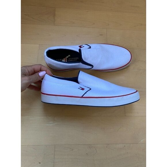 TOMMY Hilfiger "Panco" Slip On Sneaker Men Sz 9.5 White - Picture 3 of 8